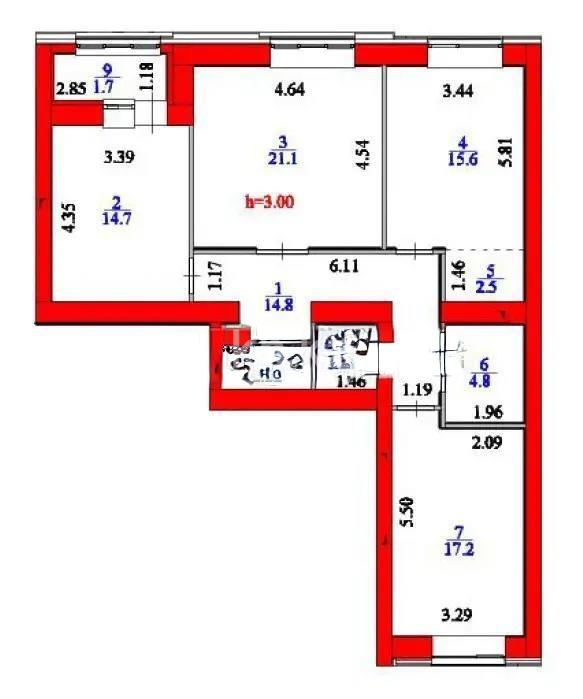 Продажа 3-комнатной квартиры, 95 м², ул. Сызганова, дом  1/2 - Продажа квартир в Казахстане фото 7 из 7