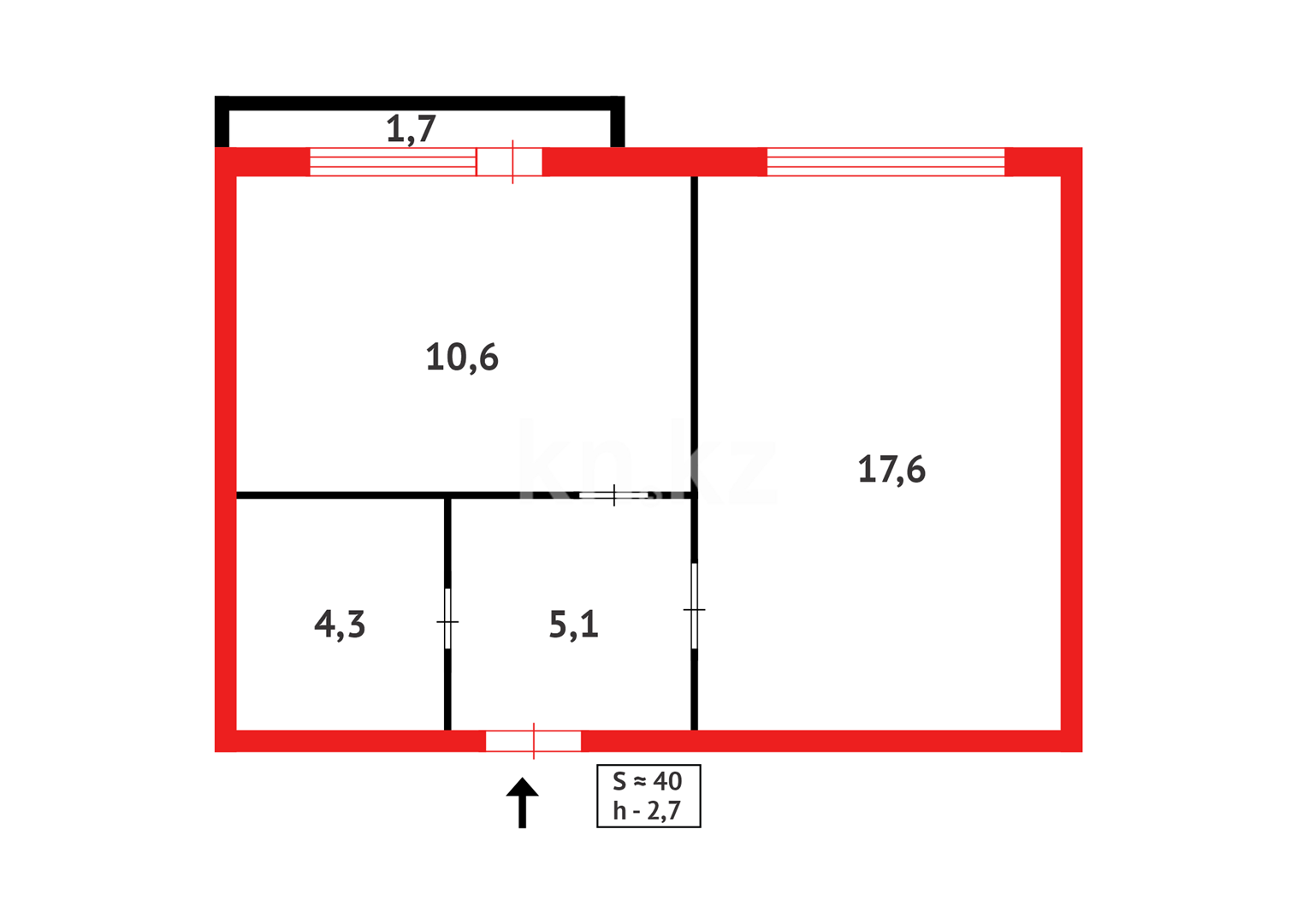 Продажа 2-комнатной квартиры, 39 м² - Продажа квартир в Караганде - страница 23 фото 6 из 6