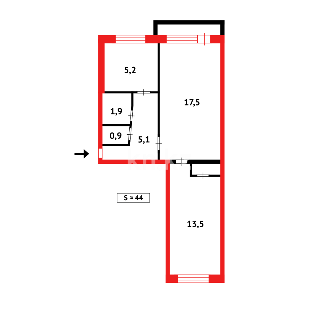 Продажа 2-комнатной квартиры, 45 м² - Продажа недвижимости в Казахстане - страница 34 фото 14 из 14