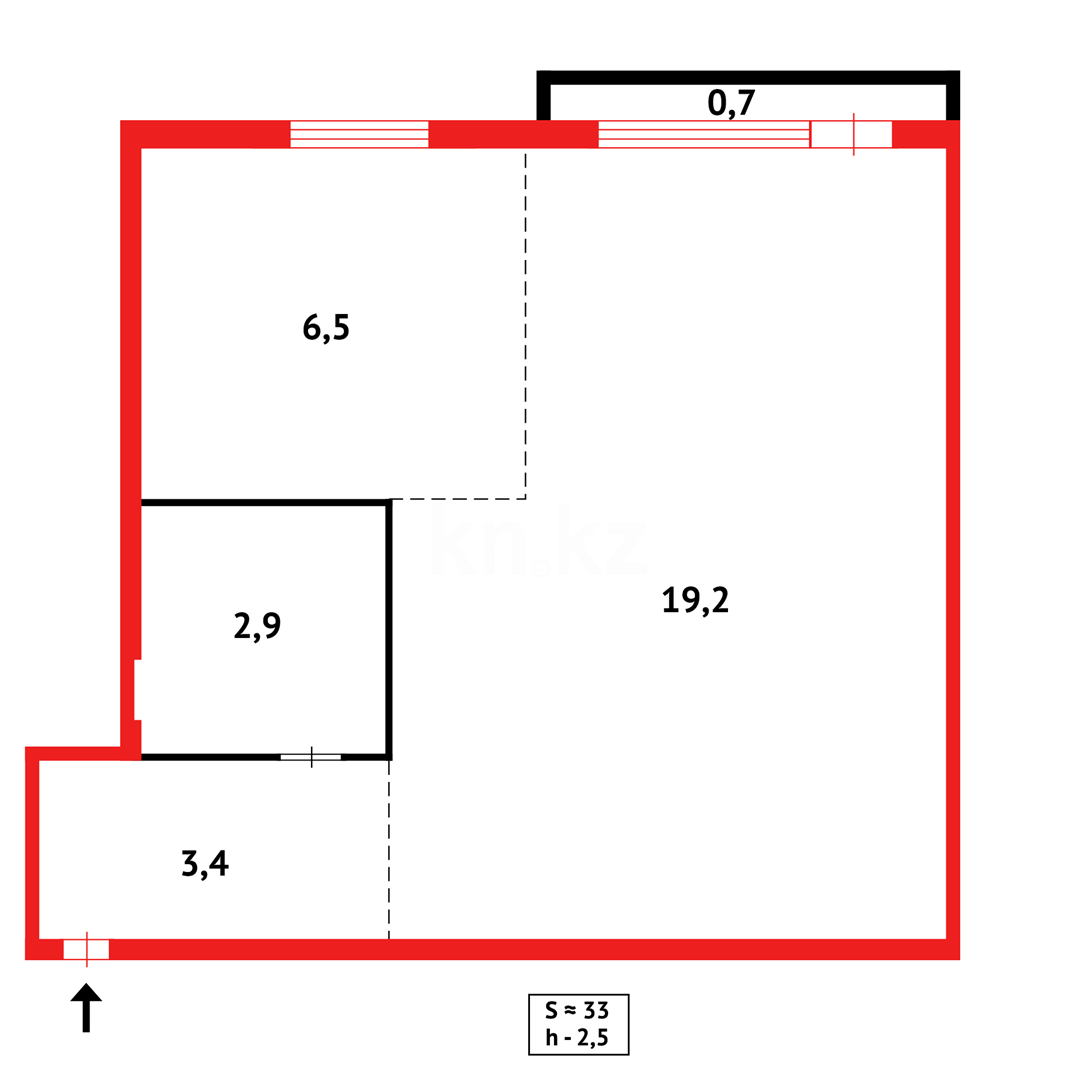 Продажа 1-комнатной квартиры, 36 м², 12 мкр. - Продажа  однокомнатных квартир в Караганде фото 4 из 4