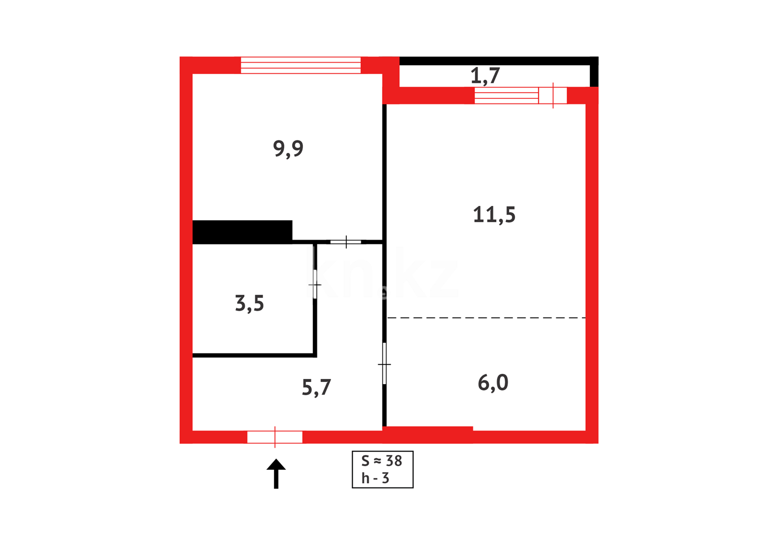 Продажа 2-комнатной квартиры, 38.3 м², ул. Е-36 - Продажа квартир в Казахстане фото 10 из 10