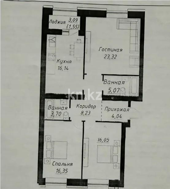 Продажа 3-комнатной квартиры, 94.45 м² - Продажа квартир в р-не Есиль Астаны - страница 8 фото 1 из 1