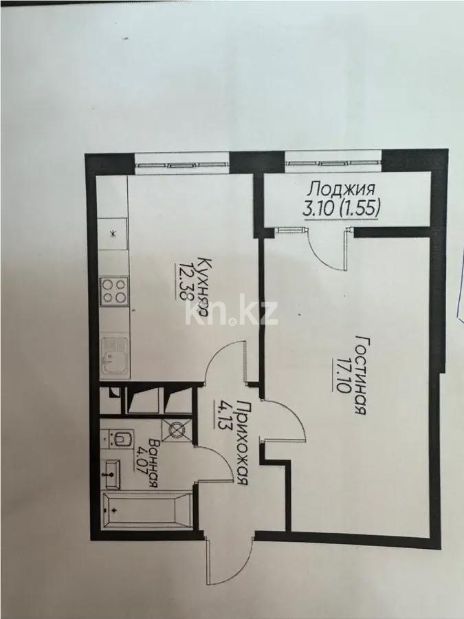 Продажа 1-комнатной квартиры, 39.23 м², ул. Ашимова, дом  1/5б в Алматы - фото 2