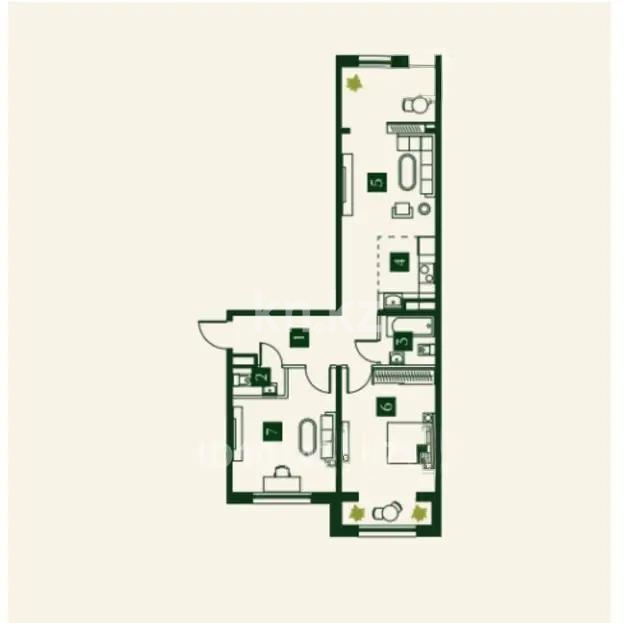 Продажа 3-комнатной квартиры, 79 м² в Алматы