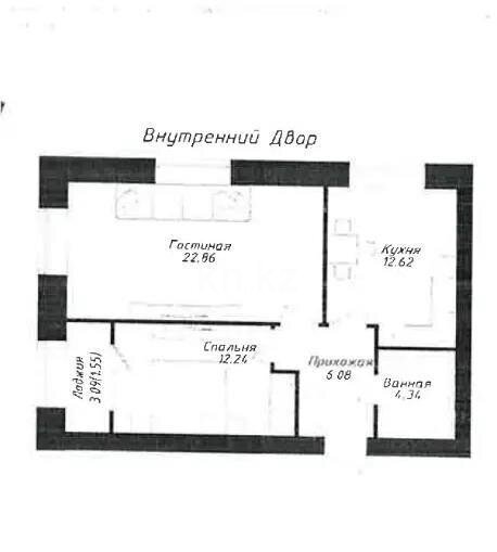 Продажа 2-комнатной квартиры, 60 м² в Астане