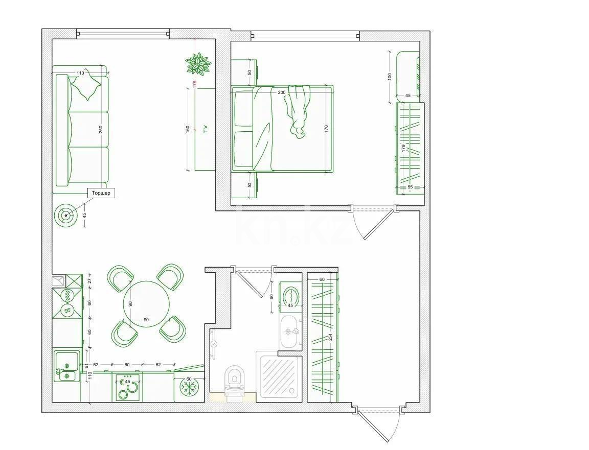 Продажа 2-комнатной квартиры, 50.6 м² в Алматы - фото 5