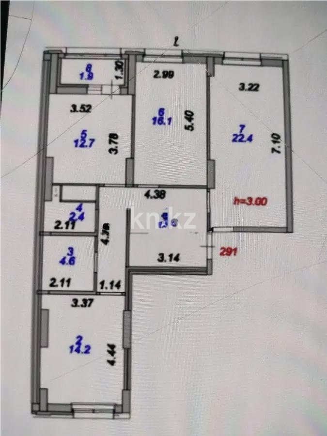 Продажа 3-комнатной квартиры, 89.2 м², ул. Шаймерденова, дом  4/1 в Астане