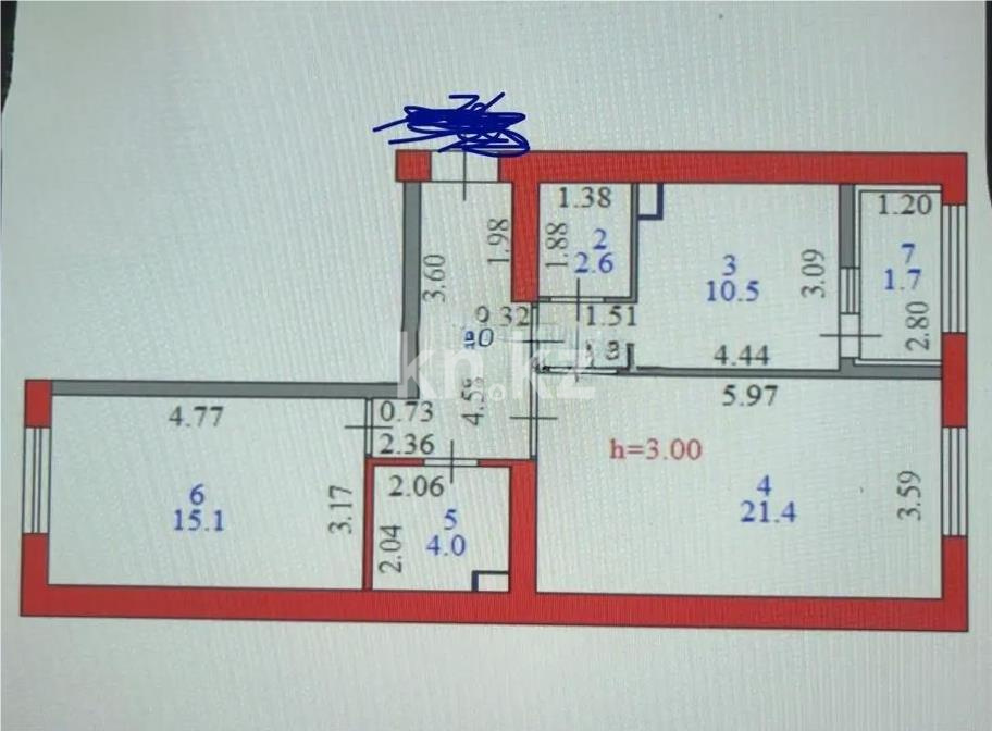 Продажа 2-комнатной квартиры, 63 м² в Астане