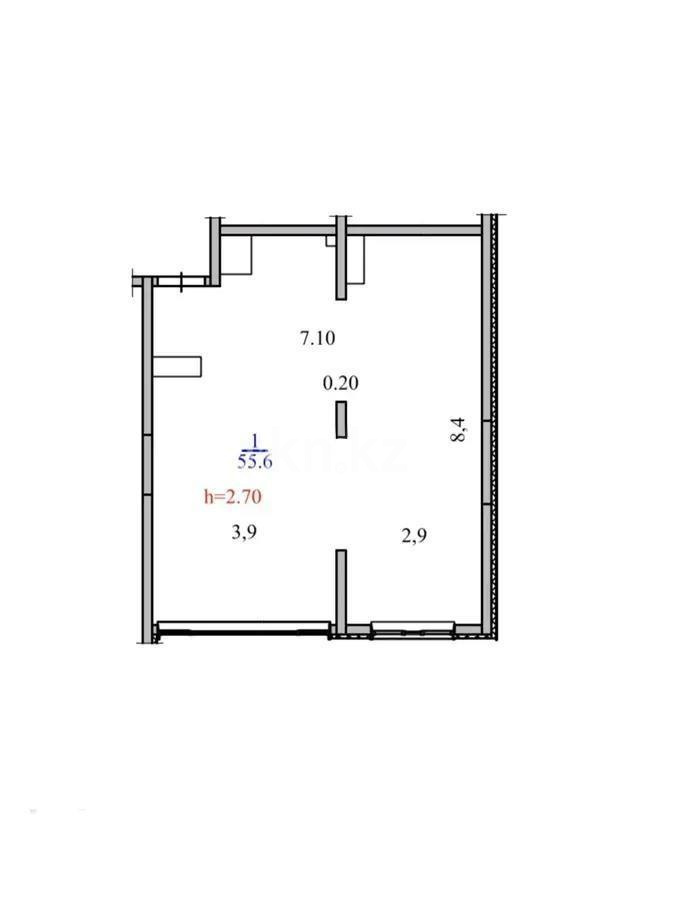 Продажа 2-комнатной квартиры, 56.6 м², ул. Утепова, дом  31 в Алматы