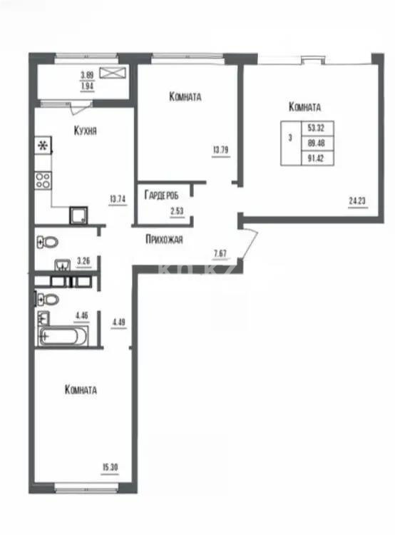 Продажа 3-комнатной квартиры, 92 м² в Астане - фото 10