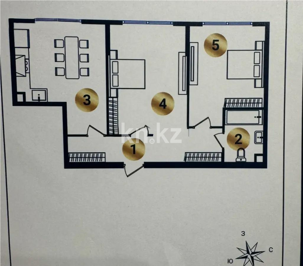 Продажа 3-комнатной квартиры, 70.6 м² - Продажа  трехкомнатных квартир в новостройках Алматы - страница 13 фото 1 из 1