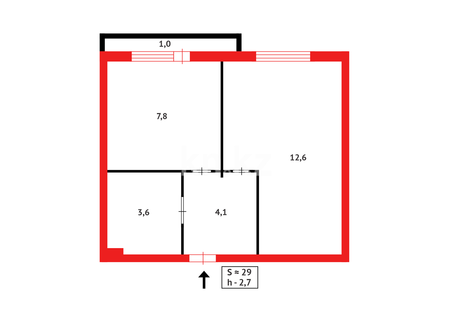 Продажа 1-комнатной квартиры, 33.6 м², ул. Иманова - Продажа квартир в Астане фото 8 из 8