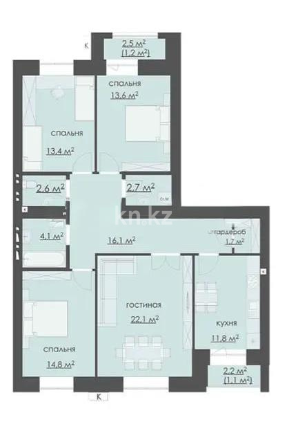 Продажа 4-комнатной квартиры, 109 м², мкр-н Степной-2, дом  9/3 - Продажа квартир в Караганде без посредников с фото фото 1 из 1