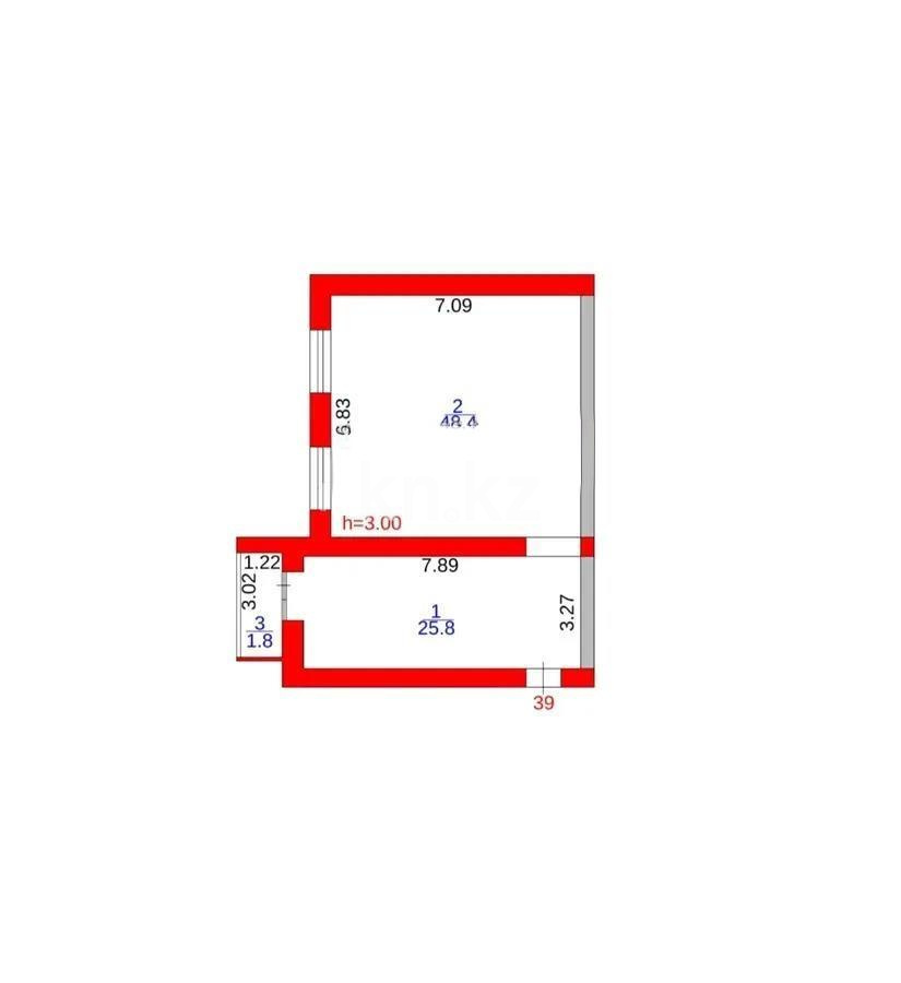 Продажа 2-комнатной квартиры, 75 м², 137 учетный квартал, дом  787 - Продажа  двухкомнатных квартир в Караганде фото 1 из 1
