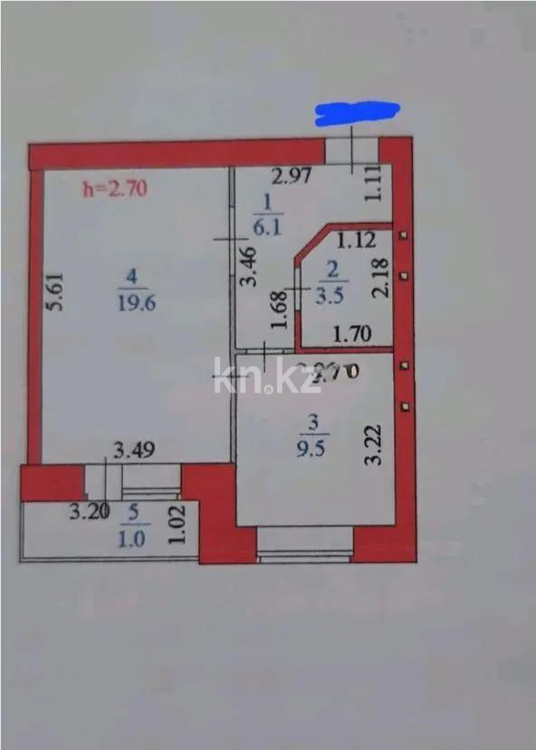 Продажа 1-комнатной квартиры, 40 м², пр. Кудайбердыулы, дом  23 - Продажа  однокомнатных квартир в Астане без посредников с фото фото 3 из 3