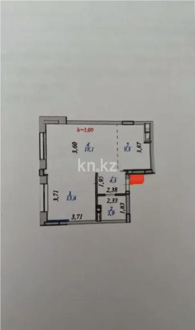 Продажа 2-комнатной квартиры, 49.2 м², пр. Туран, дом  43 - Продажа  двухкомнатных квартир в Астане фото 1 из 1