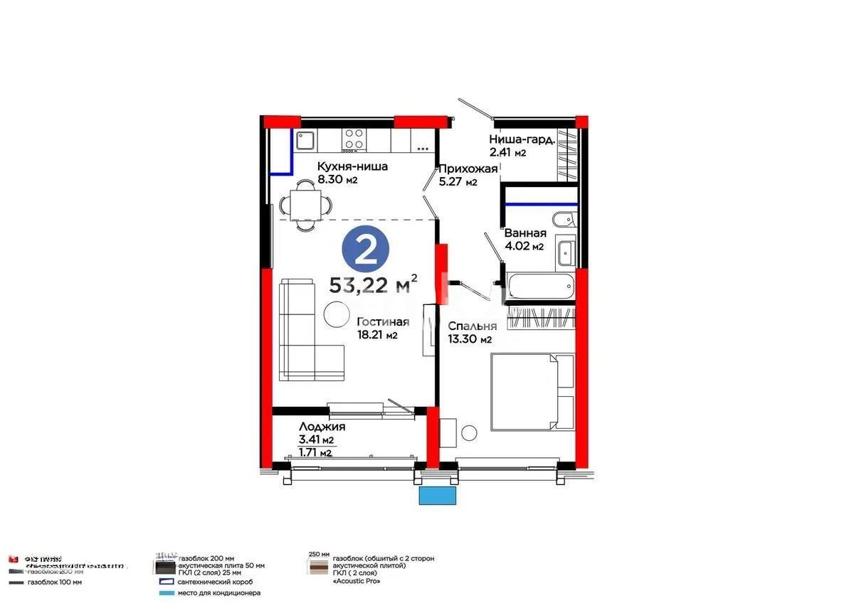 Продажа 2-комнатной квартиры, 54 м², пр. Аль-Фараби, дом  3 - Продажа  двухкомнатных квартир в Астане без посредников с фото фото 1 из 1