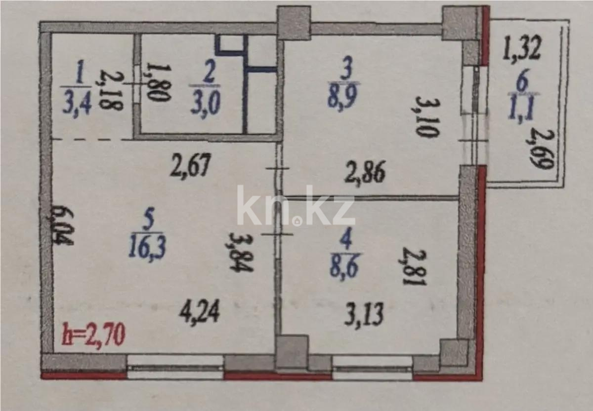 Продажа 2-комнатной квартиры, 41.3 м² - Продажа квартир в р-не Сарыарка Астаны - страница 49 фото 5 из 5