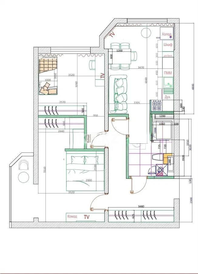 Продажа 3-комнатной квартиры, 66.5 м² - Продажа квартир в Казахстане - страница 30 фото 6 из 6