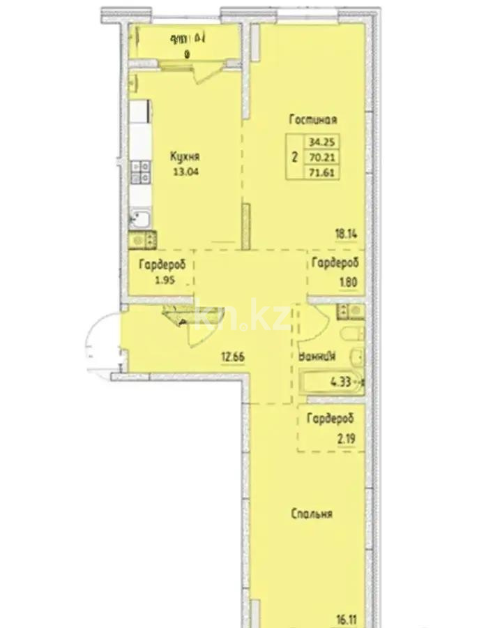 Продажа 2-комнатной квартиры, 72 м² - Продажа квартир в Казахстане - страница 278 фото 6 из 6