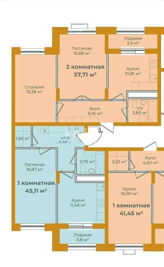 Продажа 2-комнатной квартиры, 53 м², ул. Нажимеденова, дом  29 стр - Продажа недвижимости в Казахстане фото 1 из 1