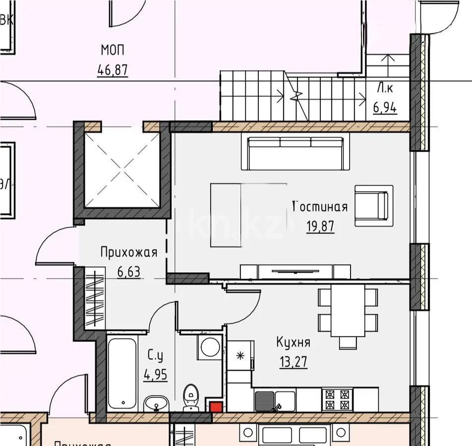 Продажа 1-комнатной квартиры, 45 м² в Алматы - фото 2