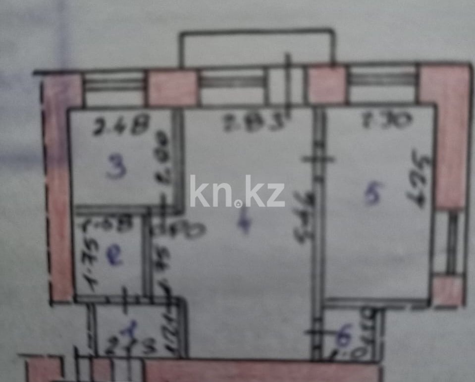 Продажа 2-комнатной квартиры, 39 м², ул. Крылова, дом  20б - Продажа  двухкомнатных квартир в Караганде фото 1 из 1