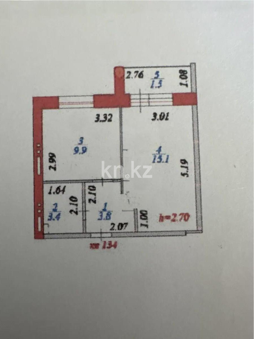 Продажа 1-комнатной квартиры, 35 м² в Астане
