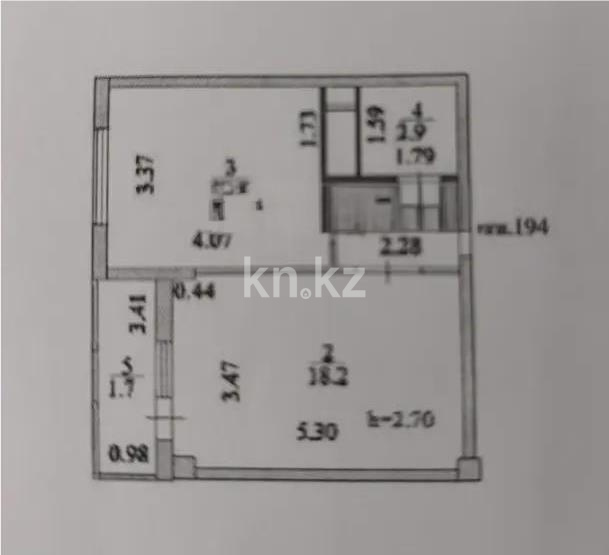 Продажа 1-комнатной квартиры, 40 м² - Недвижимость в Астане фото 1 из 1