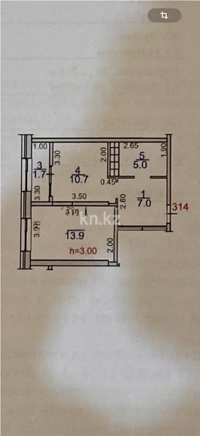 Продажа 1-комнатной квартиры, 38.3 м², ул. Навои, дом  30а/1 в Алматы