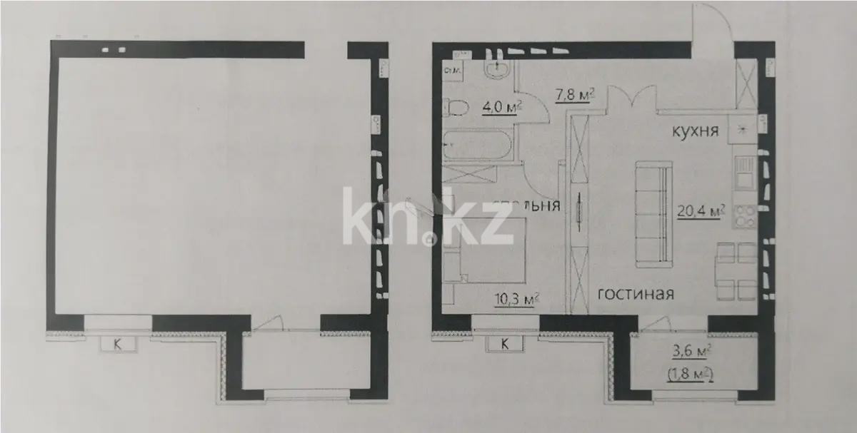 Продажа 2-комнатной квартиры, 47 м² - Продажа квартир в новостройках Караганды - страница 3 фото 1 из 1