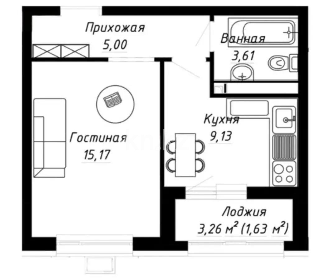 Продажа 1-комнатной квартиры, 35 м², ул. Байтурсынова, дом  14 в Астане