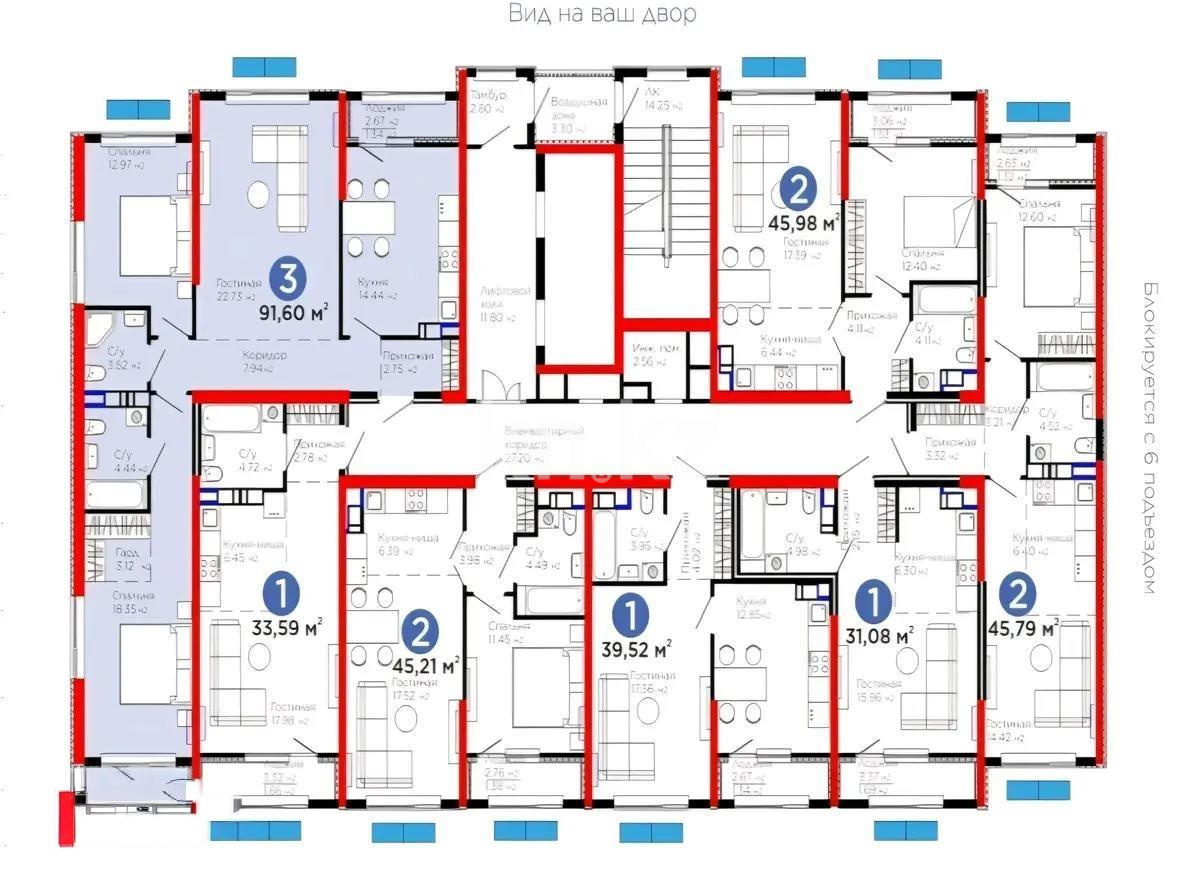 Продажа 3-комнатной квартиры, 91.6 м² - Продажа квартир в новостройках Алматы фото 2 из 2