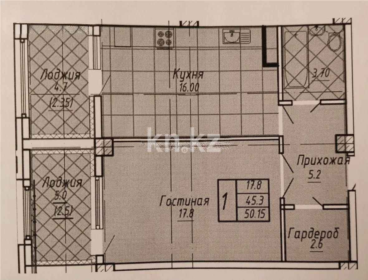 Продажа 2-комнатной квартиры, 51 м², ул. Майлина, дом  8/1 стр - Продажа квартир в Казахстане фото 3 из 3