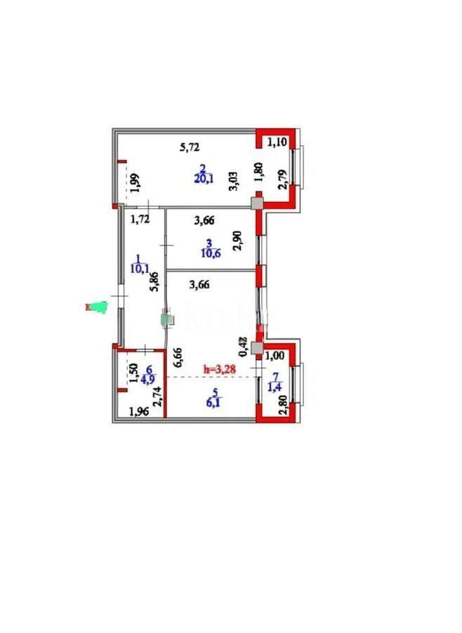 Продажа 3-комнатной квартиры, 72 м², ул. Акмешит, дом  19/1 - Продажа  трехкомнатных квартир в Астане фото 1 из 1