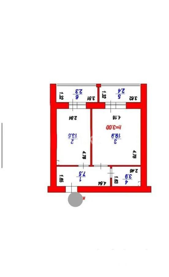 Продажа 2-комнатной квартиры, 50 м² в Астане