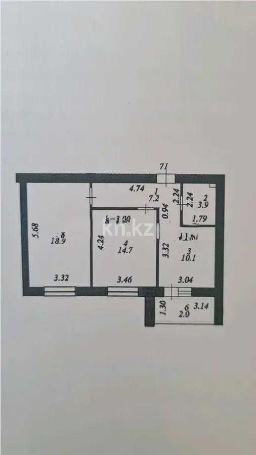Продажа 2-комнатной квартиры, 56.8 м², ул. Ахмедьярова, дом  2/1 - Продажа квартир в новостройках Астаны без посредников с фото фото 1 из 1