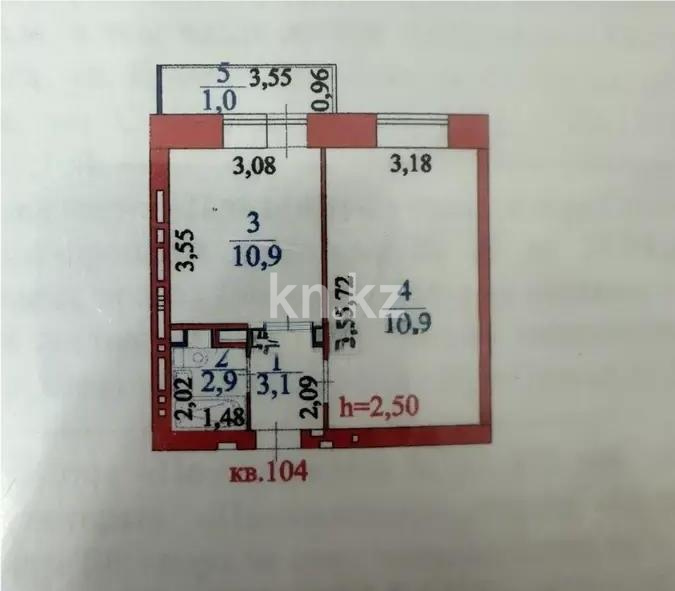 Продажа 1-комнатной квартиры, 36.1 м² в Астане - фото 5