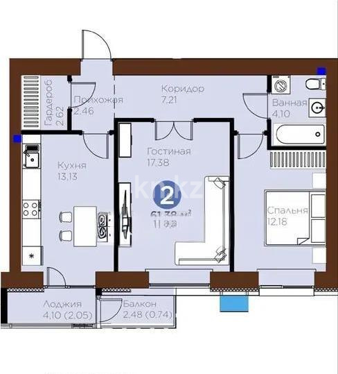 Продажа 2-комнатной квартиры, 62 м² - Продажа квартир в р-не Есиль Астаны - страница 16 фото 1 из 1