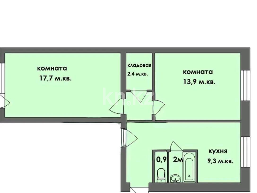 Продажа 2-комнатной квартиры, 46 м², ул. Дукенулы, дом  2 - Продажа квартир в Астане без посредников с фото фото 1 из 1