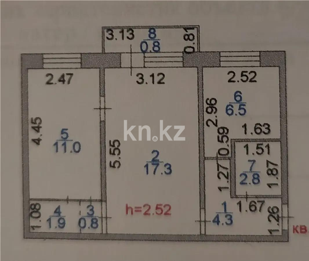 Продажа 2-комнатной квартиры, 45.4 м², пр. Женис, дом  75/1 в Астане - фото 5