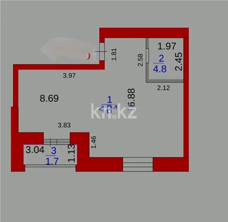 Продажа 2-комнатной квартиры, 48 м², 218 учетный квартал, дом  155 - Продажа квартир в Караганде без посредников с фото фото 1 из 1
