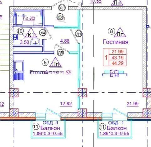 Продажа 1-комнатной квартиры, 44.29 м² - Продажа квартир в Алматы в Наурызбайском р-не - страница 28 фото 1 из 1