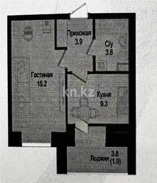Продажа 1-комнатной квартиры, 34.1 м² в Астане