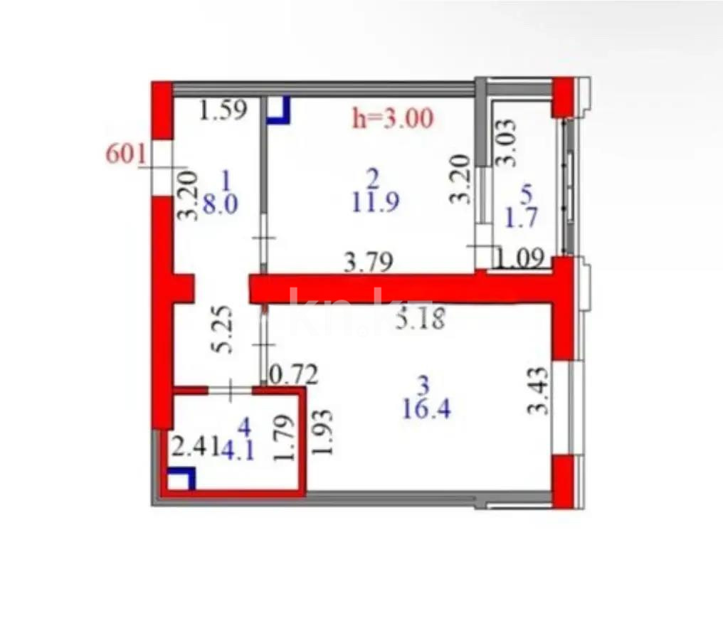 Продажа 1-комнатной квартиры, 42 м² в Астане