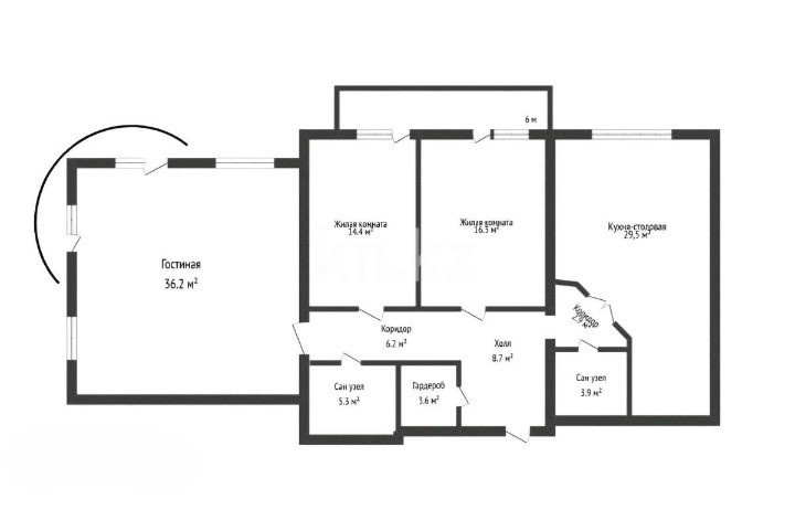 Продажа 3-комнатной квартиры, 130.4 м² - Продажа недвижимости в Костанае фото 21 из 25