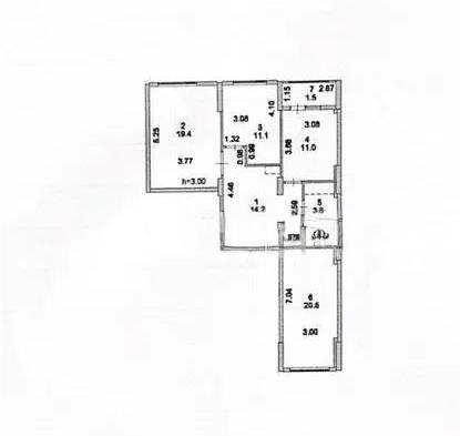 Продажа 3-комнатной квартиры, 81.5 м² в Астане
