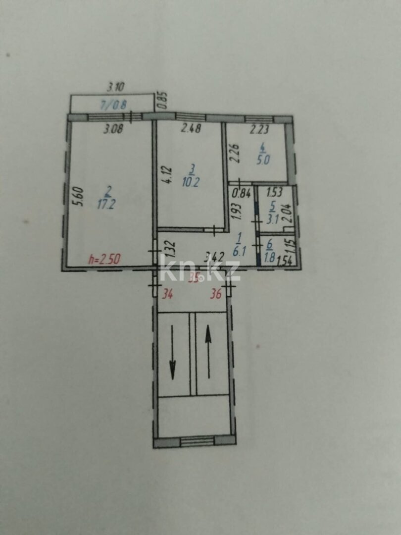 Продажа 2-комнатной квартиры, 44.2 м² в Темиртау - фото 10