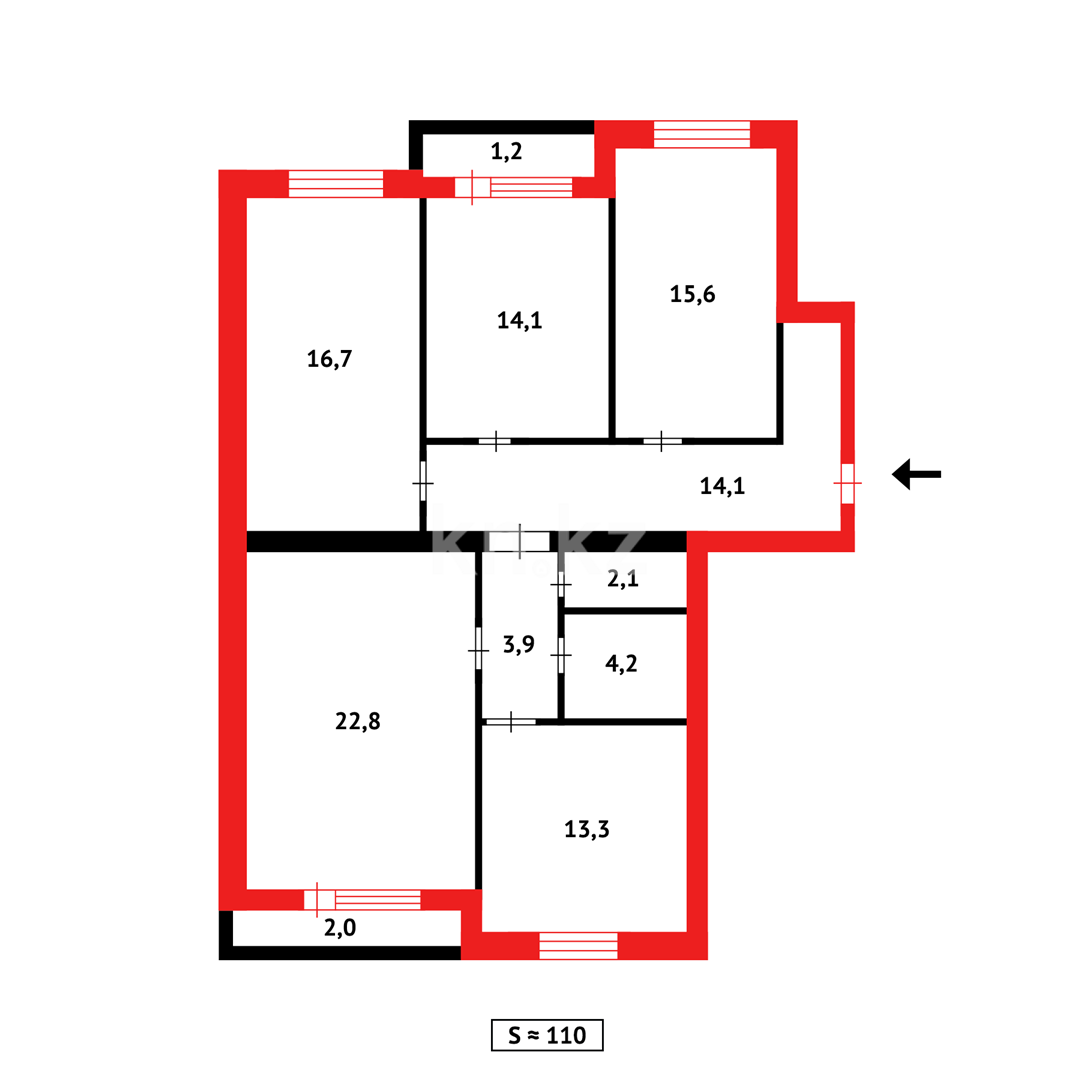 Продажа 4-комнатной квартиры, 111 м² в Караганде - фото 23