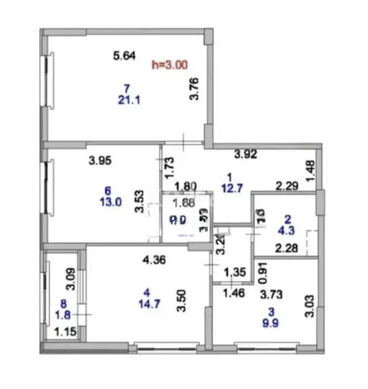 Продажа 3-комнатной квартиры, 82 м² - Продажа трехкомнатных квартир в блочном доме в Казахстане фото 9 из 9